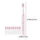 thumbnail image 3 of Cepillo de dientes eléctrico recargable para adultos y parejas | Cerdas suaves con 9 cabezales | 3 modos de limpieza inteligentes y temporizador | Kit de cuidado bucal con carga USB, 3 of 6