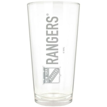 New York Rangers Etched 16oz. Vertical Rally Cry Pint Glass