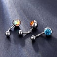 thumbnail image 2 of Titanium Belly Button Rings Belly Button Rings Navel Piercings Belly Button Rings Navel Piercing, 5pcs, 2 of 5