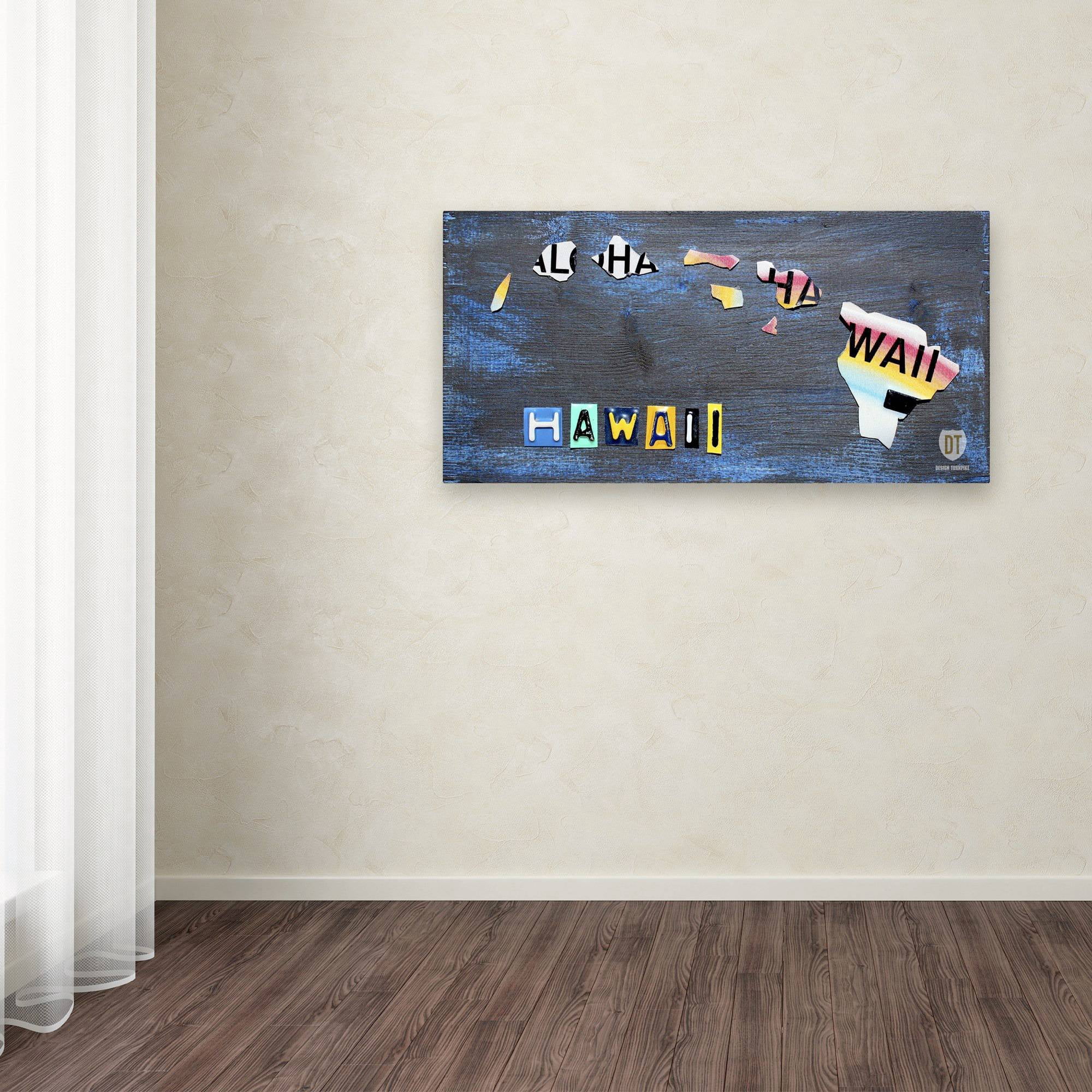 Trademark Fine Art 'Hawaii State Map' Canvas Art by Design Turnpike