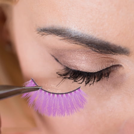 HEMOTON  5 Pairs Impress Lashes Colored False Eyelashes Bundles Bunches Party