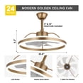thumbnail image 6 of Chords Attic 24" Smart Dimmable LED Ceiling Fan With Light, Remote, APP Control, Adjustable Color Temperature, 6-Speed Reversible, For Living Room, Bedroom, 6 of 11