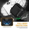 thumbnail image 5 of Allytechgroup Rugged Case for Apple AirPods 4th Gen 2024, with Cleaner Kit & Keychain Phone Stand Design Shockproof Bumper Wireless Charging Support Cover Case for Apple AirPods 4 2024, Darkblue, 5 of 8