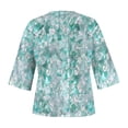 thumbnail image 5 of AOOCHASLIY Valentine's Day Women's Topss Trendy Women Tops Summer V Neck Women Long Sleeve Casual Tops Regular Printed Blouse, 5 of 5