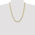 thumbnail image 2 of 10k Yellow Gold 6.75mm Concave Figaro Chain Necklace Pendant Charm, 2 of 9