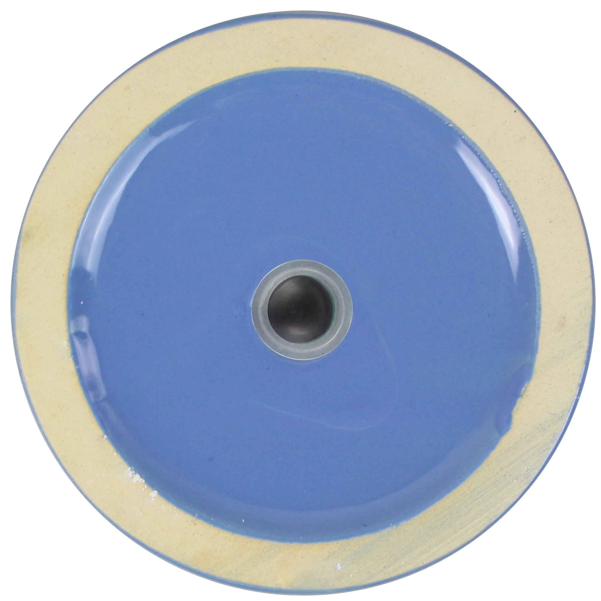 Mainstays Small 6in Diameter Round Blue Scallop Ceramic Planter