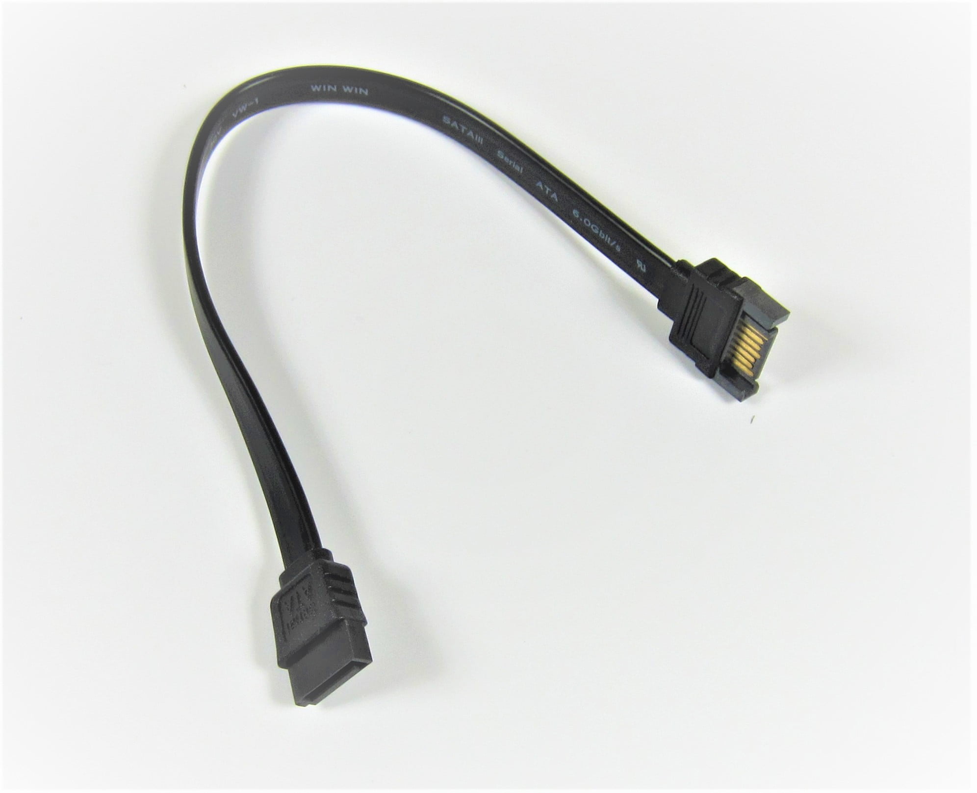SATA III Black Male to Female Cable 7 Inches