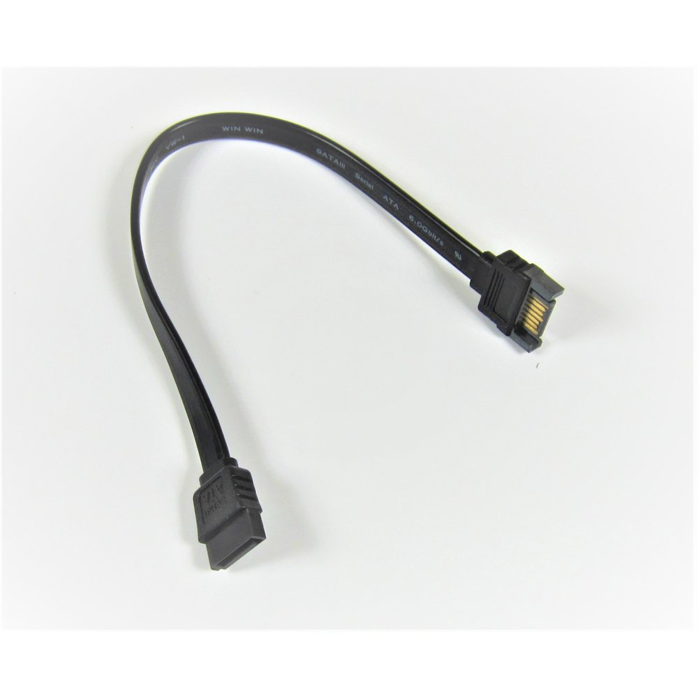 SATA III Black Male to Female Cable 7 Inches