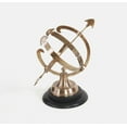 thumbnail image 6 of 8" x 10" x 14.25" Brass Armillary On Wooden Base, 6 of 6