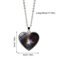 thumbnail image 3 of Jewelry VerPetridure Solar System Planet Galaxy Double Sided Necklace Universe Heart Pendant Necklace, 3 of 5