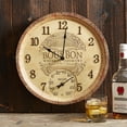 thumbnail image 2 of Taylor 14-inch Bourbon Barrel Clock with Thermometer, 2 of 7