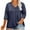 Navy, variant on Loopsun Womens Summer Top Plus Size, T Shirts for Women, Women Plus Size Top V Neck 3/4 Sleeve Casual Tshirts Loose Basic Tunic Tees Black L