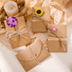 thumbnail image 5 of Tarjeta de felicitación con flores secas hecha a mano con piel de vaca vintage creativa, tarjeta de felicitación con flores para el día de San Valentín, el día del maestro y el año nuevo, 5 of 6
