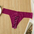 thumbnail image 2 of Gibobby Tangas de mujer Tanga de bikini de cintura a través de la cintura para mujer(Rojo,CH), 2 of 3
