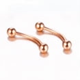 thumbnail image 4 of GRACEARA 10Pcs Steel Banana Double Ball Colorful Curved Barbell Eyebrow Piercing Jewelry, 4 of 8