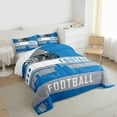 thumbnail image 2 of jejeloiu American Rugby Helmet Bedding Comforter Set,Football Game Twin Comforter Sets,White Gray Blue Bedding Set For Men Women,Microfiber Bedroom Decor Reversible,2 Pieces, 2 of 7