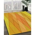 thumbnail image 3 of Ahgly Company Machine Washable Indoor Round Transitional Neon Orange Area Rugs, 8' Round, 3 of 7
