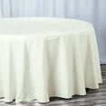 thumbnail image 5 of BalsaCircle 132" Round Premium Polyester Tablecloth Wedding Table Linens Ivory, 5 of 5