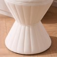 thumbnail image 5 of Multifunction Velvet Ottoman, Upholstered Vanity Stool Chair, Sturdy Round Footstool for Makeup, Living Room, Bedroom, Entryway, Beige, 5 of 8