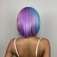 thumbnail image 5 of Colorful Wig Short Ombre Wig with Bangs Heat Resistant Synethetic Fiber Wig, 5 of 6