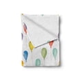 thumbnail image 2 of Colorful Soft Flannel Fleece Blanket, Colorful Balloons Birthday Party Theme Celebration Festival Surprise Event Pattern, Cozy Plush for Indoor and Outdoor Use, 60" x 80", Multicolor, by Ambesonne, 2 of 6