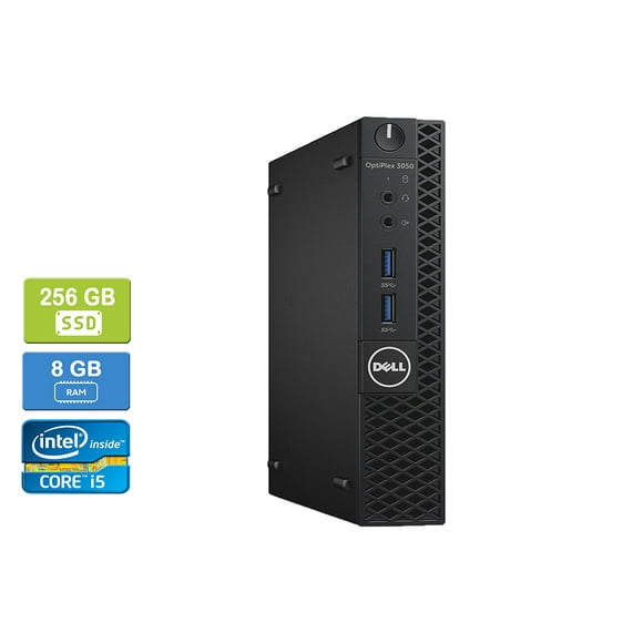 Refurbished: DELL 3050 Intel Core i5-6500T  8GB 256GB SSD Win 10 Pro HDMI UK&M