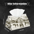 thumbnail image 4 of Kdxio Horses Grazing On Meadow Print Tissue Box Cover,Modern PU Leather Rectangular Tissue Box Holder for Bathroom Living Room Bedroom Office Desk Car Home, 4 of 6
