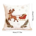 thumbnail image 3 of CaiYueKe Christmas Print Pillow Cover Linen Cushion Case Sofa Throw Pillowcase Decorative Home Decor Accent Pillow Cover Living Room Bedroom Decor, 3 of 8