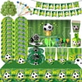 thumbnail image 2 of Decoraciones para fiesta de cumpleaños de fútbol, mantel de cumpleaños para niño, telón de fondo, globos de fiesta, pancarta, favores para cumpleaños de niños, 2 of 5