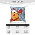 thumbnail image 4 of ZICANCN Decorative Throw Pillow Covers , Rudolph Reindeer Couch Sofa Decorative Knit Pillow Covers for Living Room Farmhouse 12"x12", 4 of 8