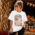 thumbnail image 2 of Halloween Shirts Women Oversized Spooky Season Ghost T-Shirt | Oversized Halloween Shirts for Women Funny Pumpkin Ghost Skull Graphic Tees Fall Casual Short Sleeve Tops White M, 2 of 5