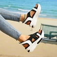 thumbnail image 6 of Women's Sandals Wedge Breathable Open Toe Summer Women's Trendy Solid Color Ankle Strap Women Footwear Women's Fashionable Casual Versatile Summer Fashion Beach Shoes Black 5, 6 of 8