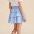 thumbnail image 3 of FchengtaiS Girls Ruffle Tiered Mini Skirts Kids Elastic High Waist Tennis Golf Skorts Summer Casual Flowy Skirt, 3 of 6