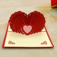 thumbnail image 3 of Sylvtty 3D Heart Pop-Up Card Valentine's Day Greeting Card Automatic Pop-Up Love Card for Mother's Day Anniversary Gift, 3 of 6