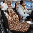 thumbnail image 2 of Uorisanigo Car Seat Covers Front Seats Only Soft and Comfortable Aztec African Tribal Horse Automotive Vehicle Seat Covers for Interior Decor, Universal Fit for Cars, Sedans, Trucks, SUVs, 2 of 7