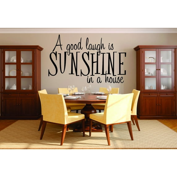 Wall Design Pieces A Good Laugh Is Sunshine In A House Motivational Inspirational Life Quote 12x18"