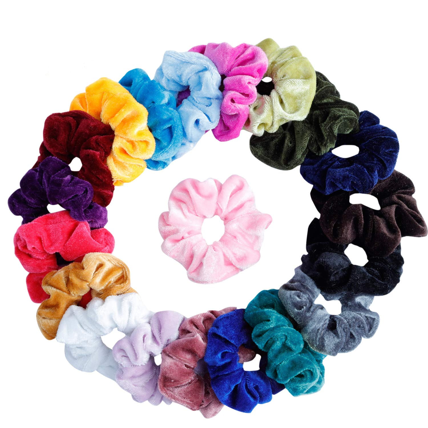 20 Pcs Hair Scrunchies Velvet Elastic 