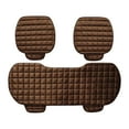 thumbnail image 2 of 3PCS Set Car Seat Cushion for Front and Back Seat, 3D Soft Linen Breathable Auto Seat Cover, Comfort Non-Slip Rubber Bottom, Car Seat Protector Pad Universal for Office Chair, Home (Coffee/3PCS), 2 of 2