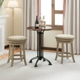 thumbnail image 4 of Gymax Tabourets de Bar Pivotants 24 Pieds' Ensemble de 2 Tabourets de Comptoir Ronds avec Cadre en Bois, 4 of 8