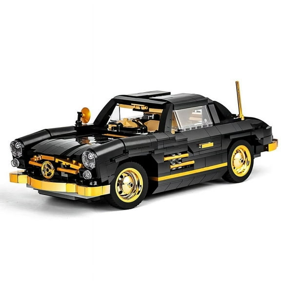HI-REEKE Car Building Block Set Speed Champions SL300 Sports Car Kit Plastic Toy for Kid Adult Gold