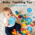 thumbnail image 6 of Oulastool Baby Teething Toy for 3-6 month 6-12 Months, Calculator Shape Food Grade Silicone  Baby Chew BPA Free  Toys - Blue, 6 of 7