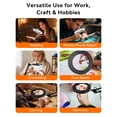 thumbnail image 2 of Riousery 10X Magnifying Lamp with Light, Adjustable Swing Arm, Desk Base and Clamp, USB Powered for Reading, Crafts and Repair, 2 of 7