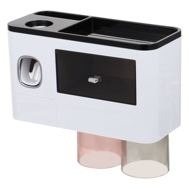 Greenadscape 1Jgo Soporte De Cepillos De Y Taza Negro Con Almacenaje Para