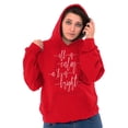 thumbnail image 4 of Christmas All Is Calm and Bright Hoodie Sweatshirt Women Brisco Brands M, 4 of 6