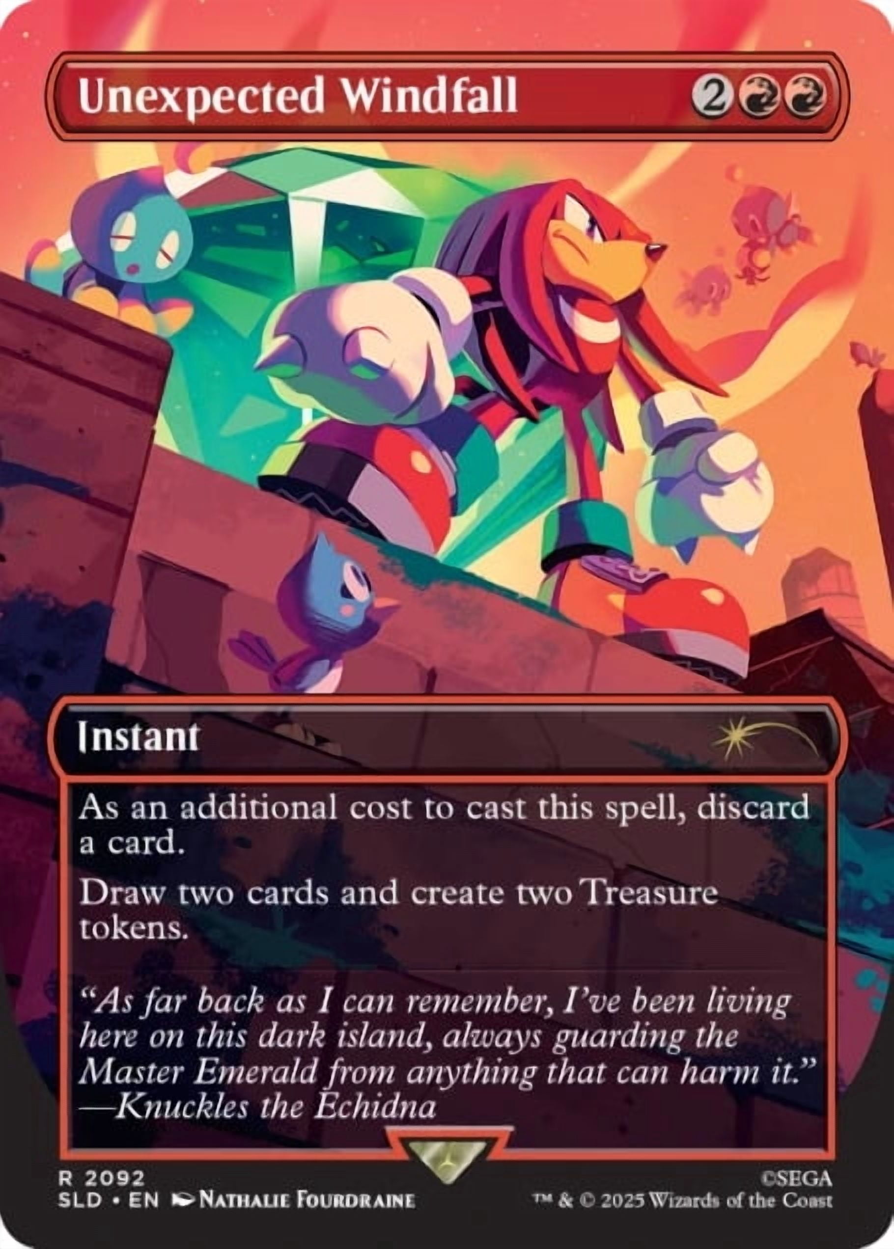 Magic The Gathering Secret Lair - Sonic: Chasing Adventure Rainbow Foil Edition