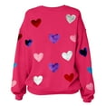 thumbnail image 5 of Mifsaly Cotton Sweatshirts for Women Hearts Print Valentine Sweatshirt Long Sleeve Crewneck Pullover Top Funny Festival Spring Outfits, 5 of 9
