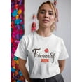 thumbnail image 2 of Friendship Day Cute Heart Shaped T-Shirt Women -Image by Shutterstock, Female Medium, 2 of 4