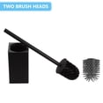 thumbnail image 2 of KLDKLD Toilet Brush,Toilet Brush and Holder for Bathroom Storage and Organization,Square Black Toilet Brush for Bathroom Made by High Quality Metal(2 Pack), 2 of 7
