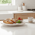 thumbnail image 2 of Creative Co-Op Round Marble Lazy Susan, Forest Brown, 2 of 2