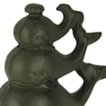 thumbnail image 4 of Figurine Baleine Triple Empilée en Fonte Marron Rouille, 4 of 5